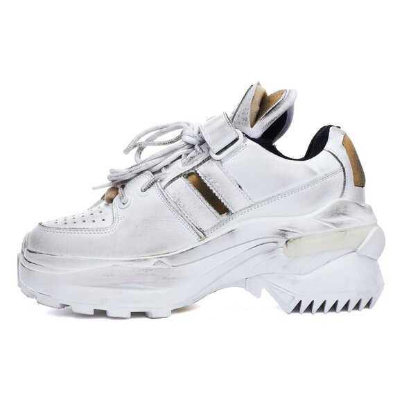 NEW Maison Margiela Artisanal Sneaker White & Black, Size 39 ($850) - Picture 3 of 6